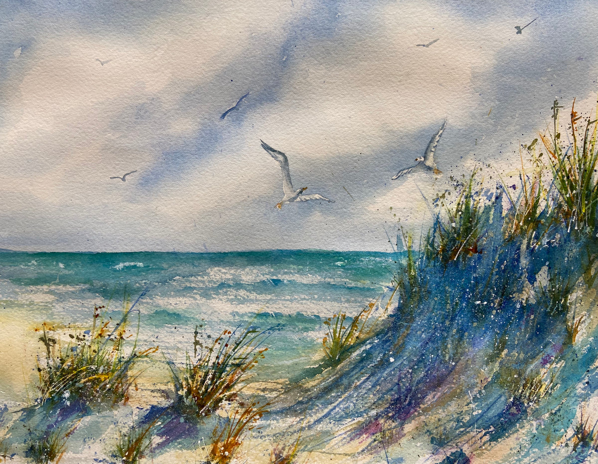 Scenic Hues Watercolor Ocean Paradise - Mildred & Dildred